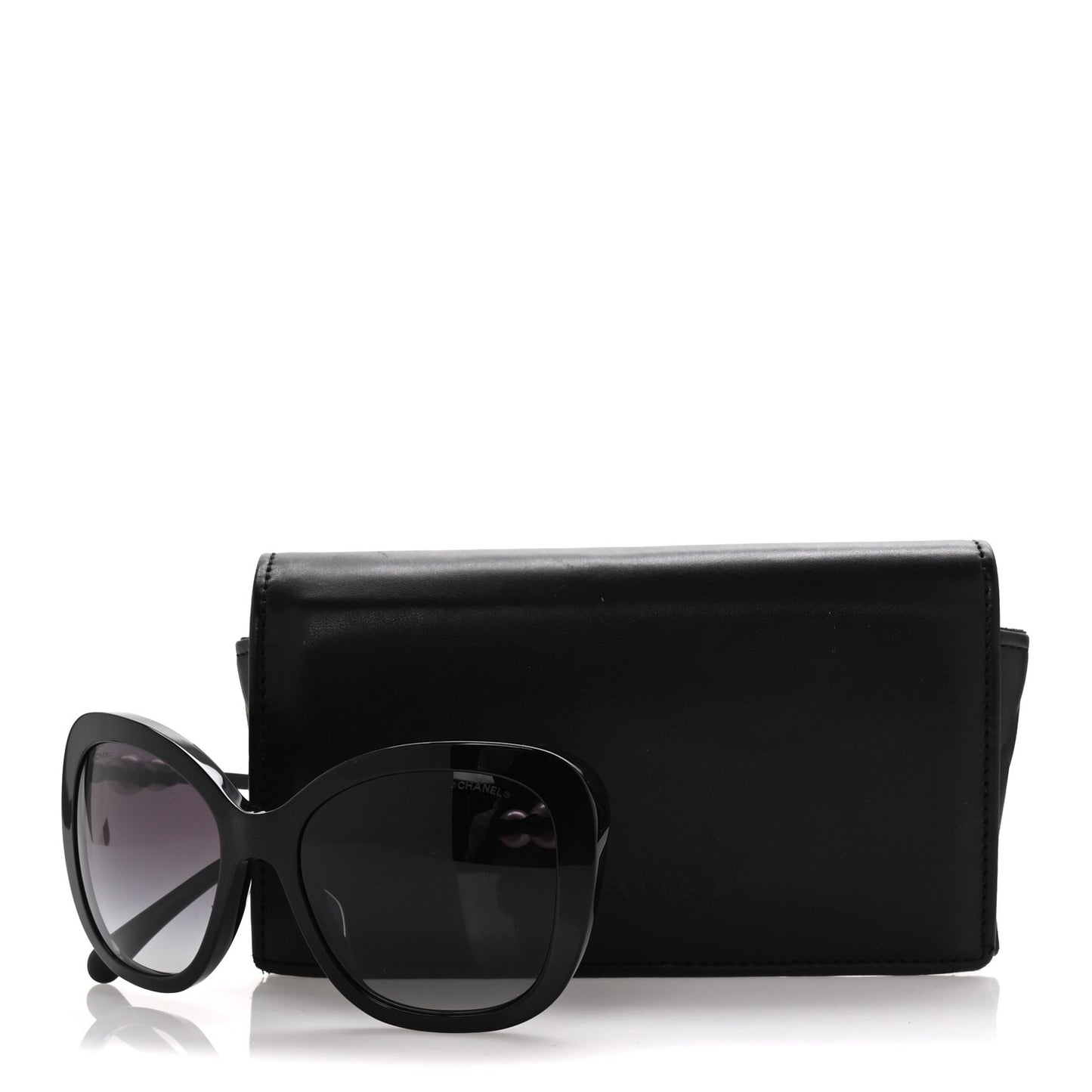 Acetate Polarized Butterfly Winter Pearl Sunglasses 5339-H-A Black