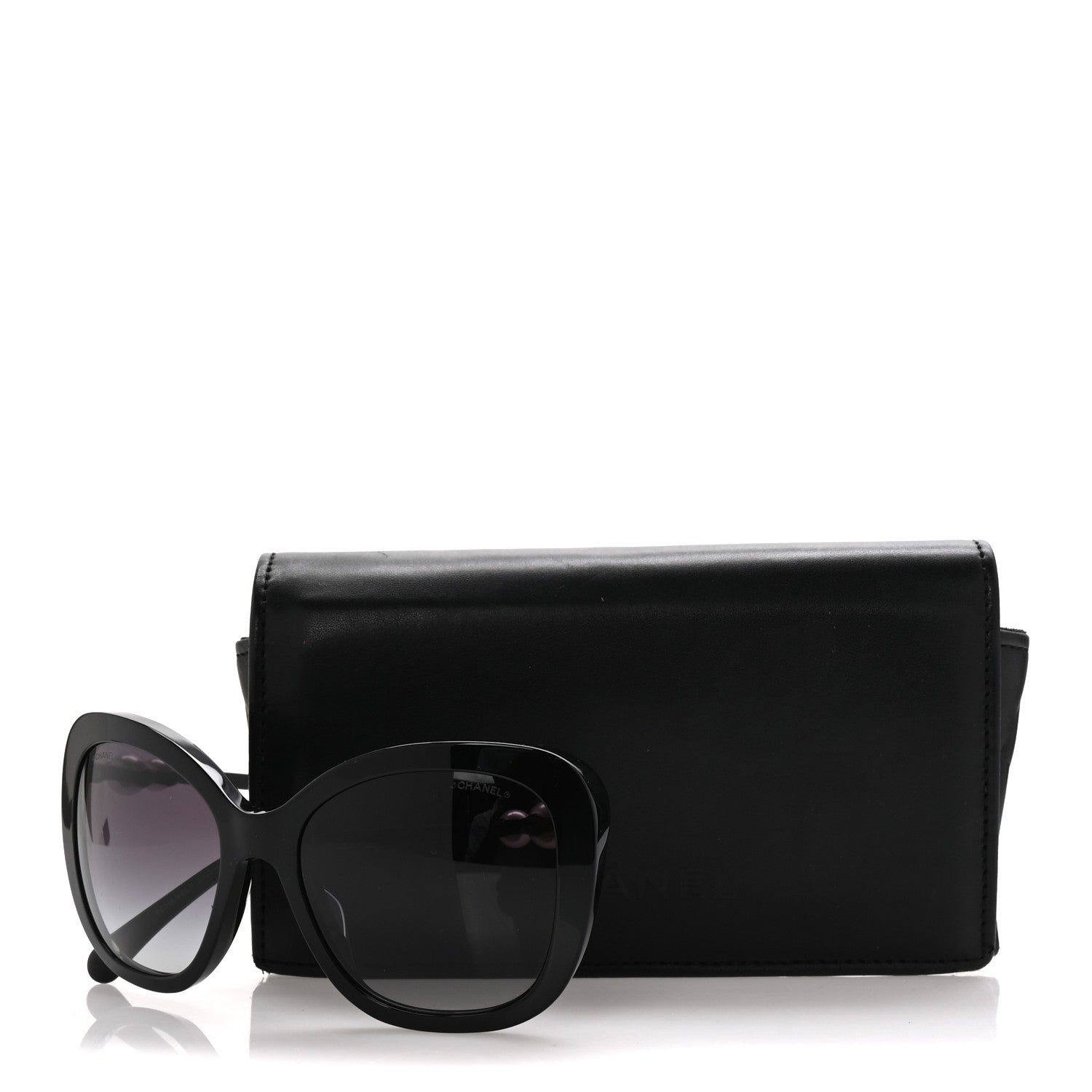 Chanel Acetate Polarized Butterfly Winter Pearl Sunglasses 5339-H-A Black 8 of 8