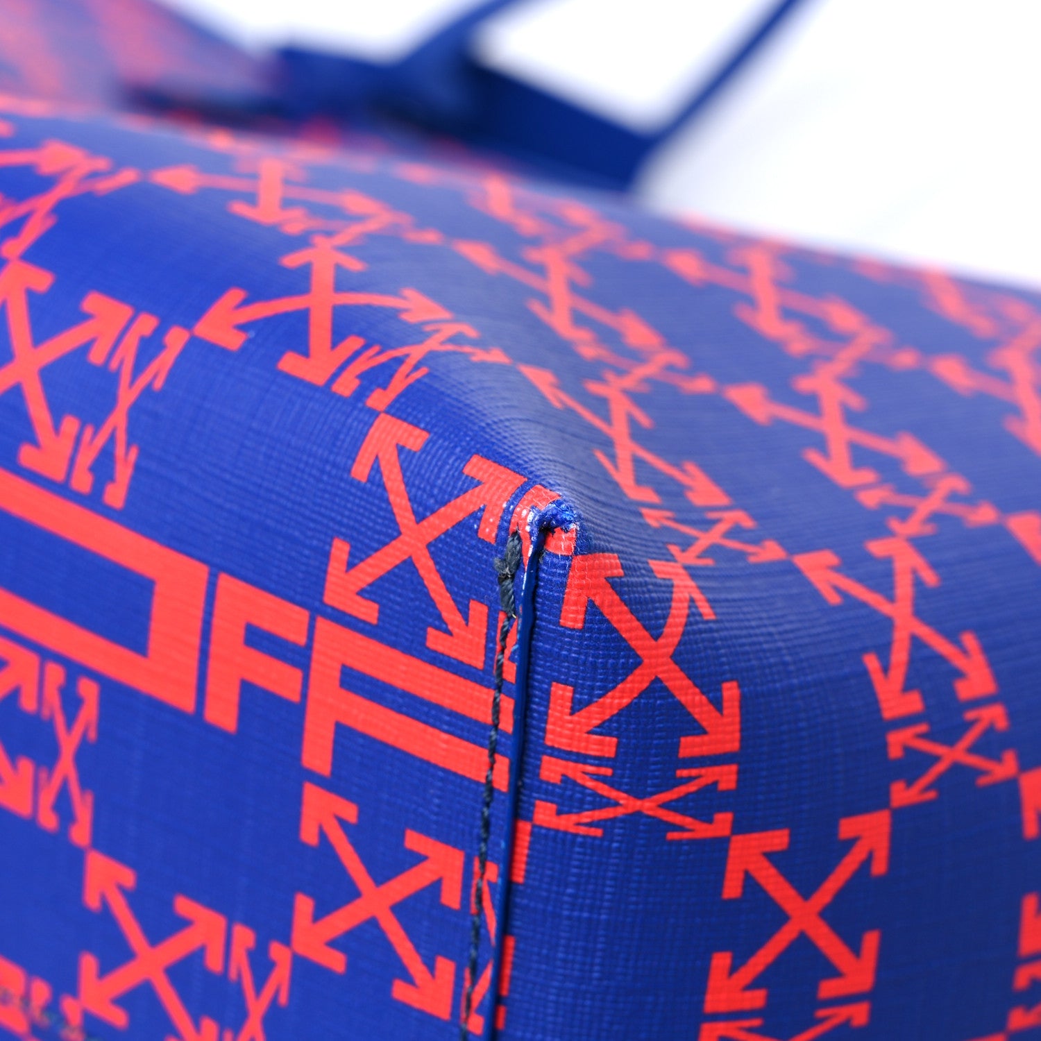 Off-White Coated Canvas Arrow Print Day Off Tote Bag Cobalt Blue 11 of 15
