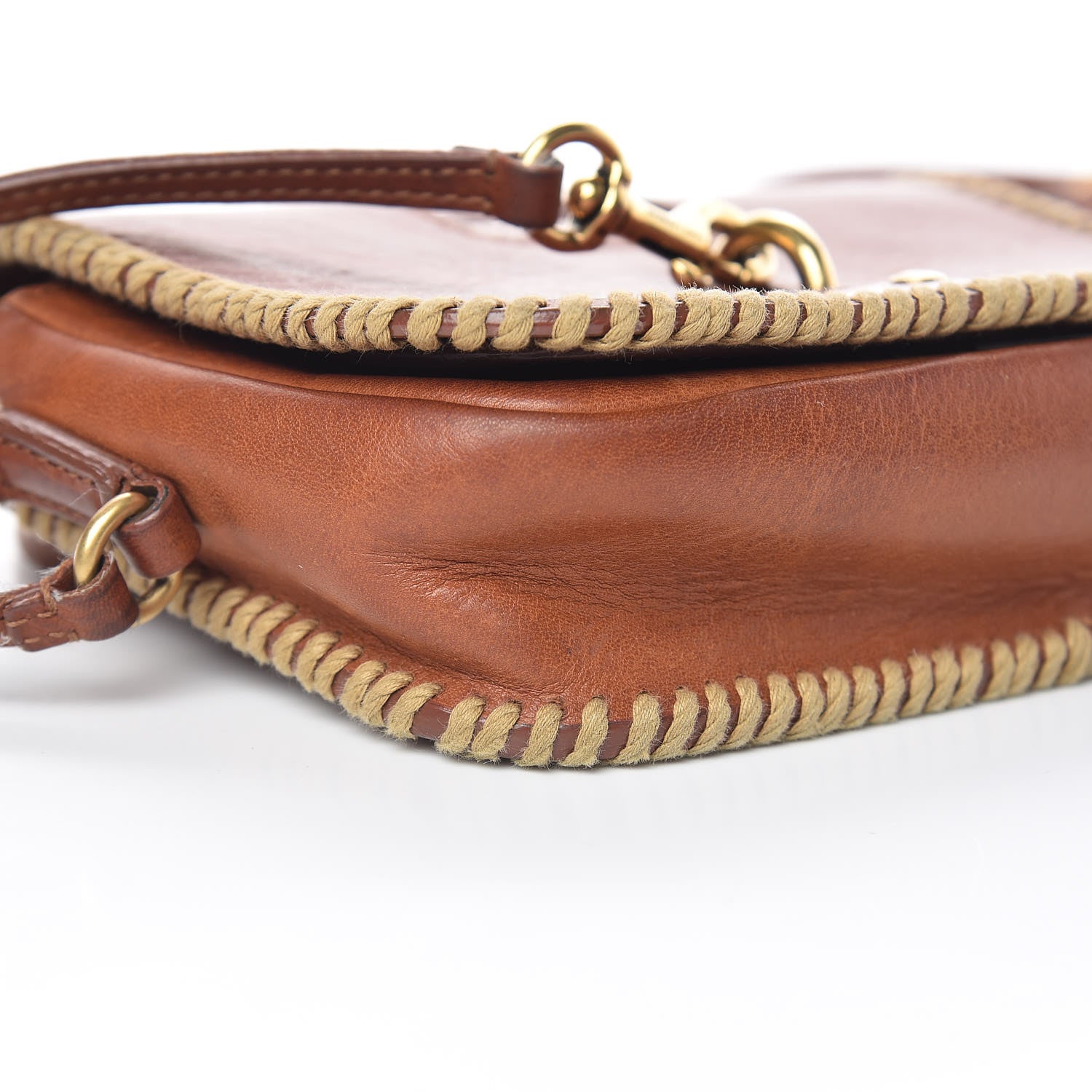 Saint Laurent Calfskin Whipstitch Toy Charlotte Messenger Bag Cognac 18 of 21