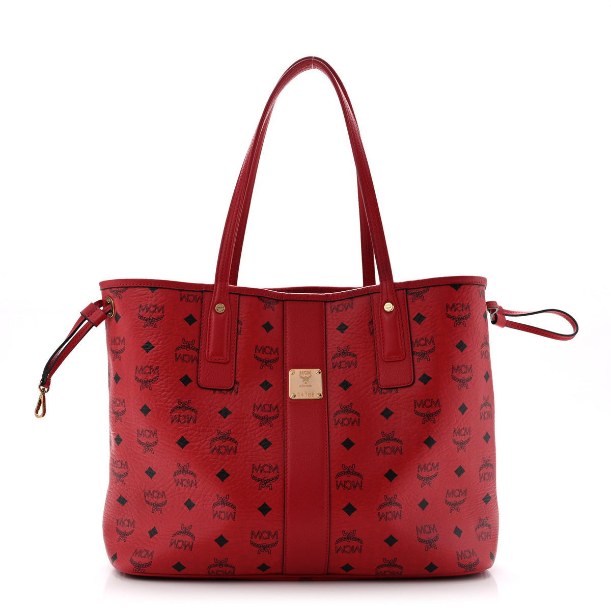 Visetos Medium Liz Reversible Shopper Tote Candy Red