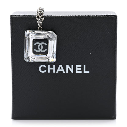 Chanel Lucite CC Square Charm Necklace 9 of 9