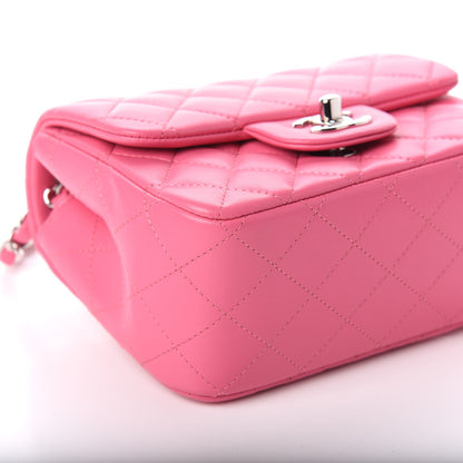 Chanel Lambskin Quilted Mini Square Flap Pink 8 of 9