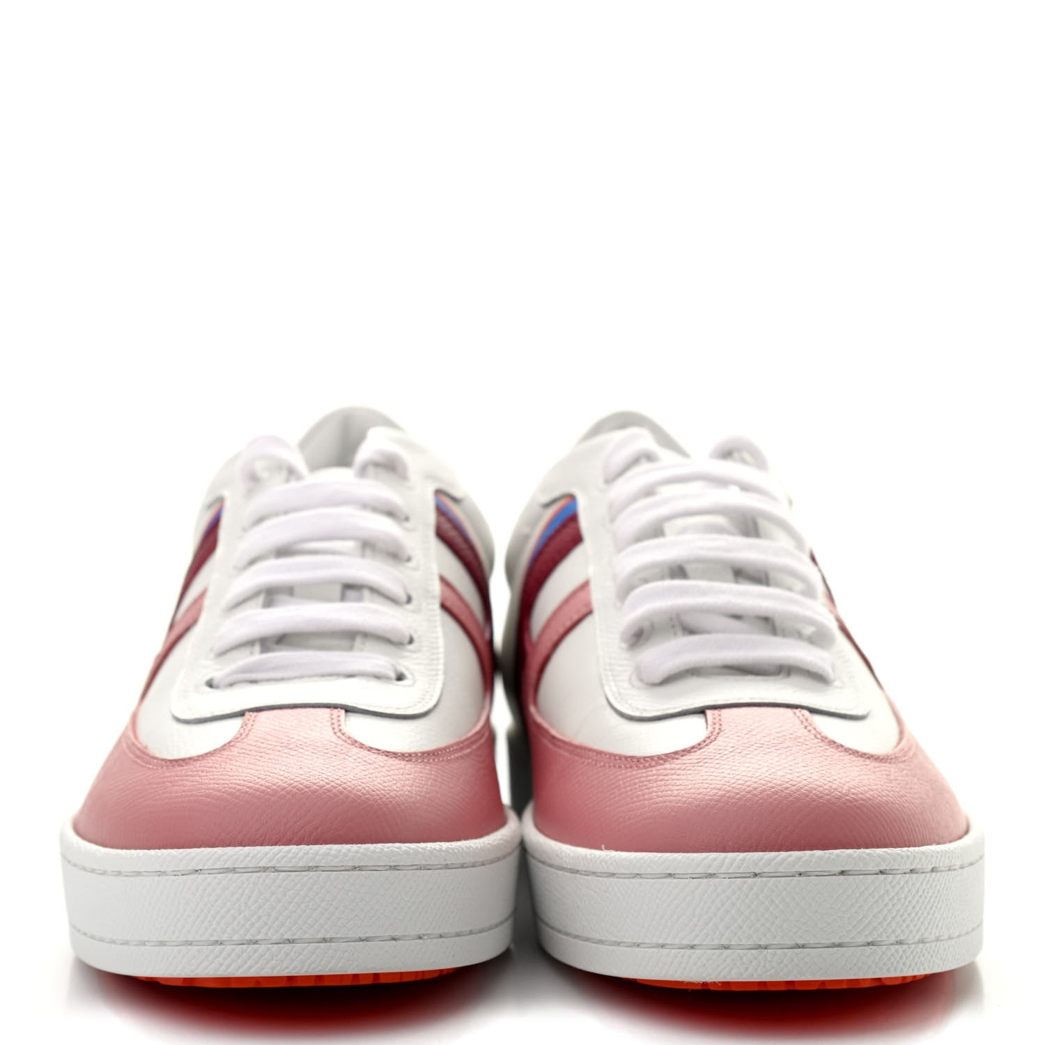 Hermes Epsom Womens Boomerang Sneakers 38.5 Multicolore Rose Pale 2 of 8