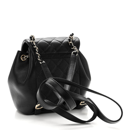 Chanel Lambskin Quilted Small Duma Drawstring Backpack Black 3 of 10