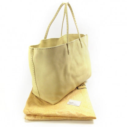Fendi Calfskin Romano Selleria Shopper Tote Buttercream 3 of 9