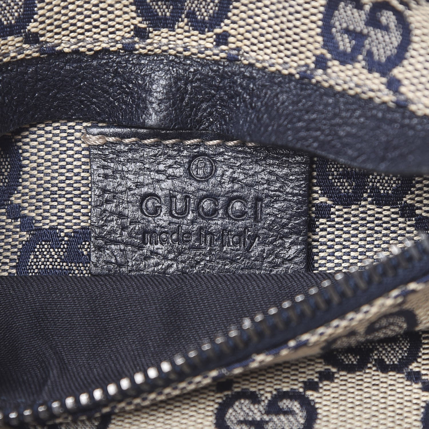 Gucci GG Monogram Web Double Pocket Belt Bag Navy 8 of 12