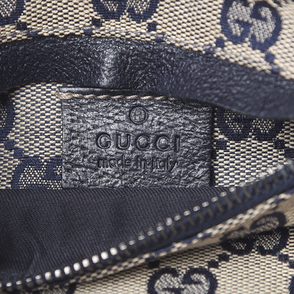 Gucci GG Monogram Web Double Pocket Belt Bag Navy 8 of 12