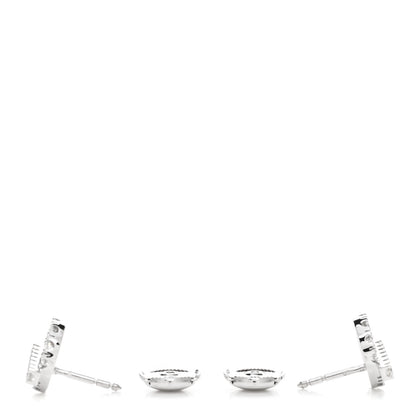 Hermes 18K White Gold Diamond Finesse Earrings 3 of 5