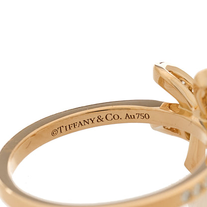 Tiffany 18K Rose Gold Diamond Double Bow Ring 51 5.75 6 of 6
