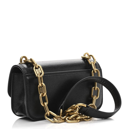 Balenciaga Calfskin Stripe Embossed Gossip Chain Bag XS Black 3 of 9