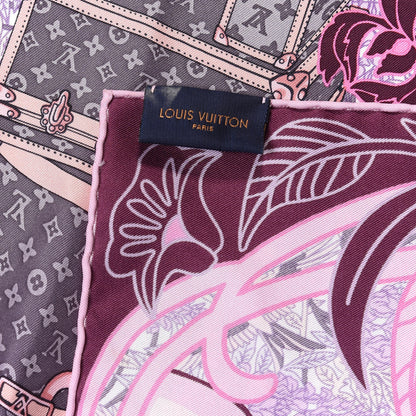Louis Vuitton Silk Louis A Paris Square Scarf Rose 3 of 3