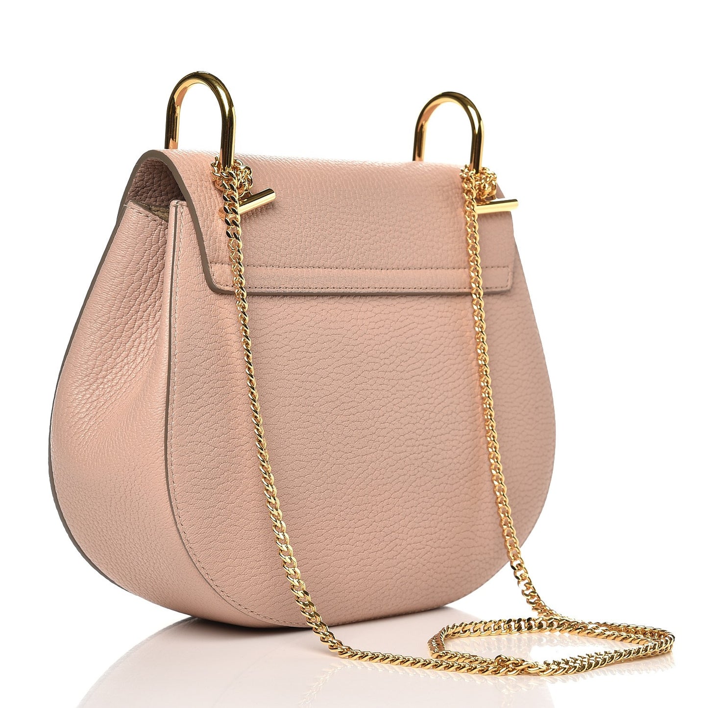 Grained Lambskin Drew Shoulder Bag Cement Pink