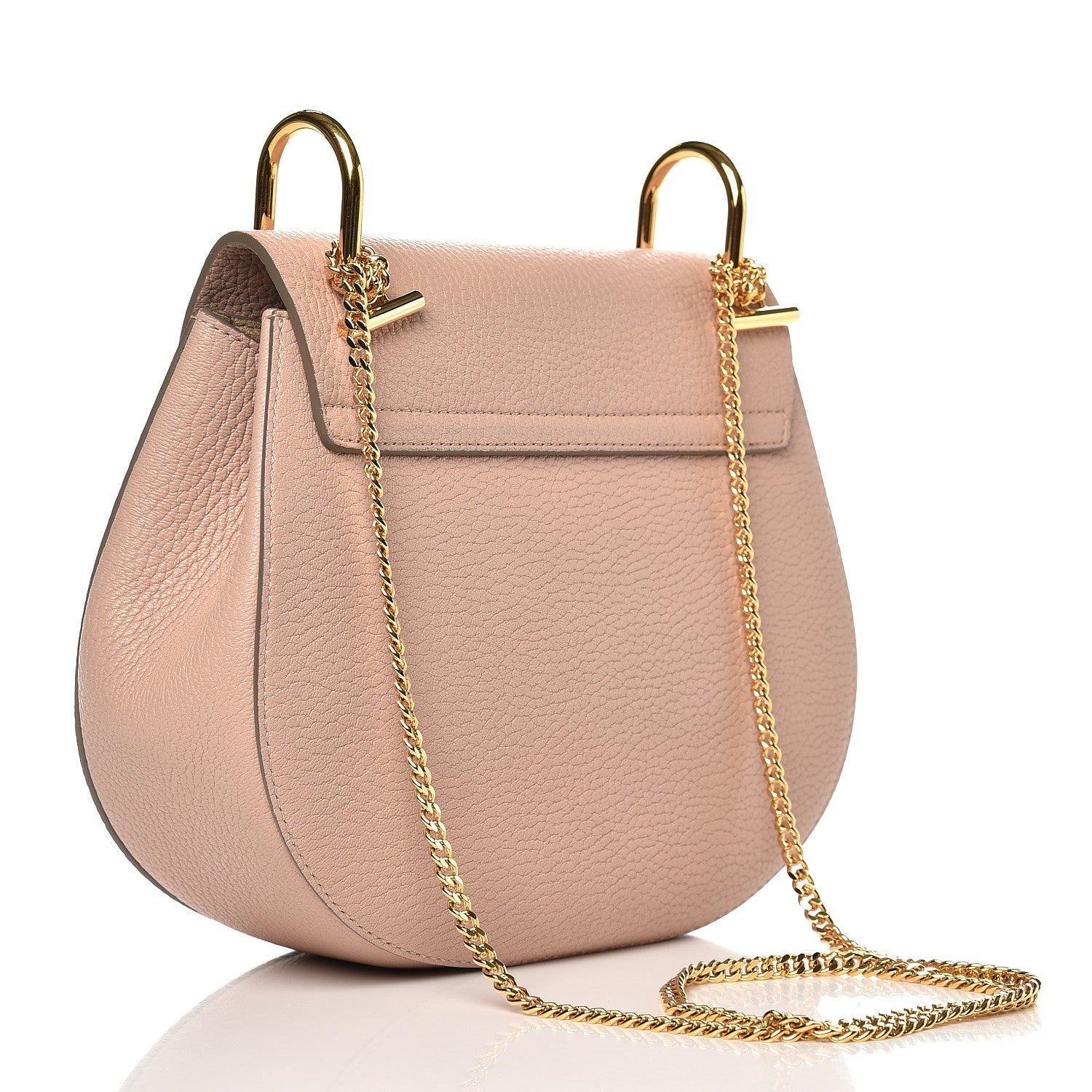 Chloe Grained Lambskin Drew Shoulder Bag Cement Pink 3 of 7