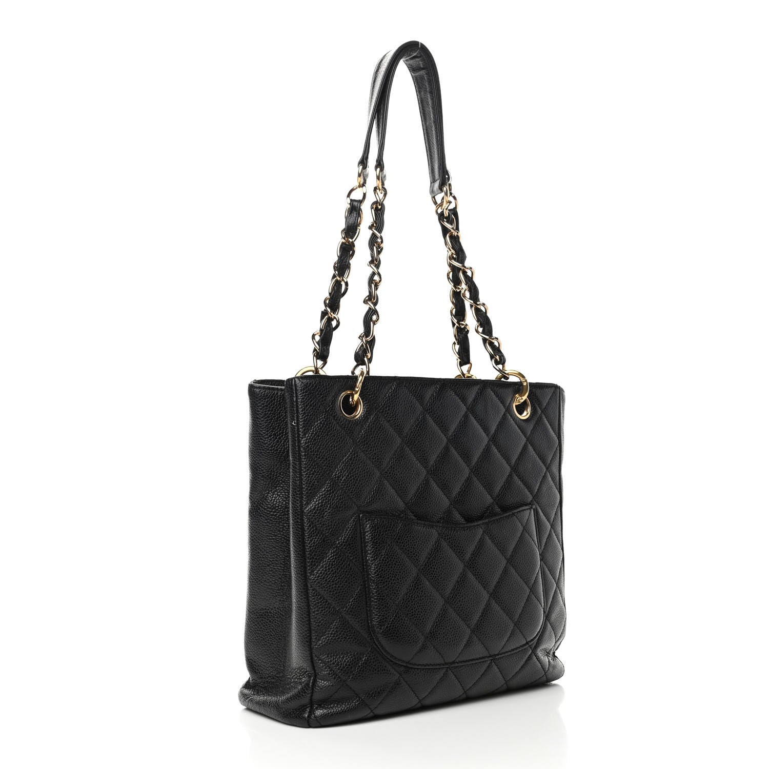 Chanel Caviar Quilted Petit Shopping Tote PST Black 3 of 8
