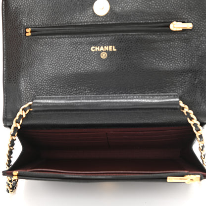 Chanel Caviar Quilted Wallet On Chain WOC Black 5 of 11