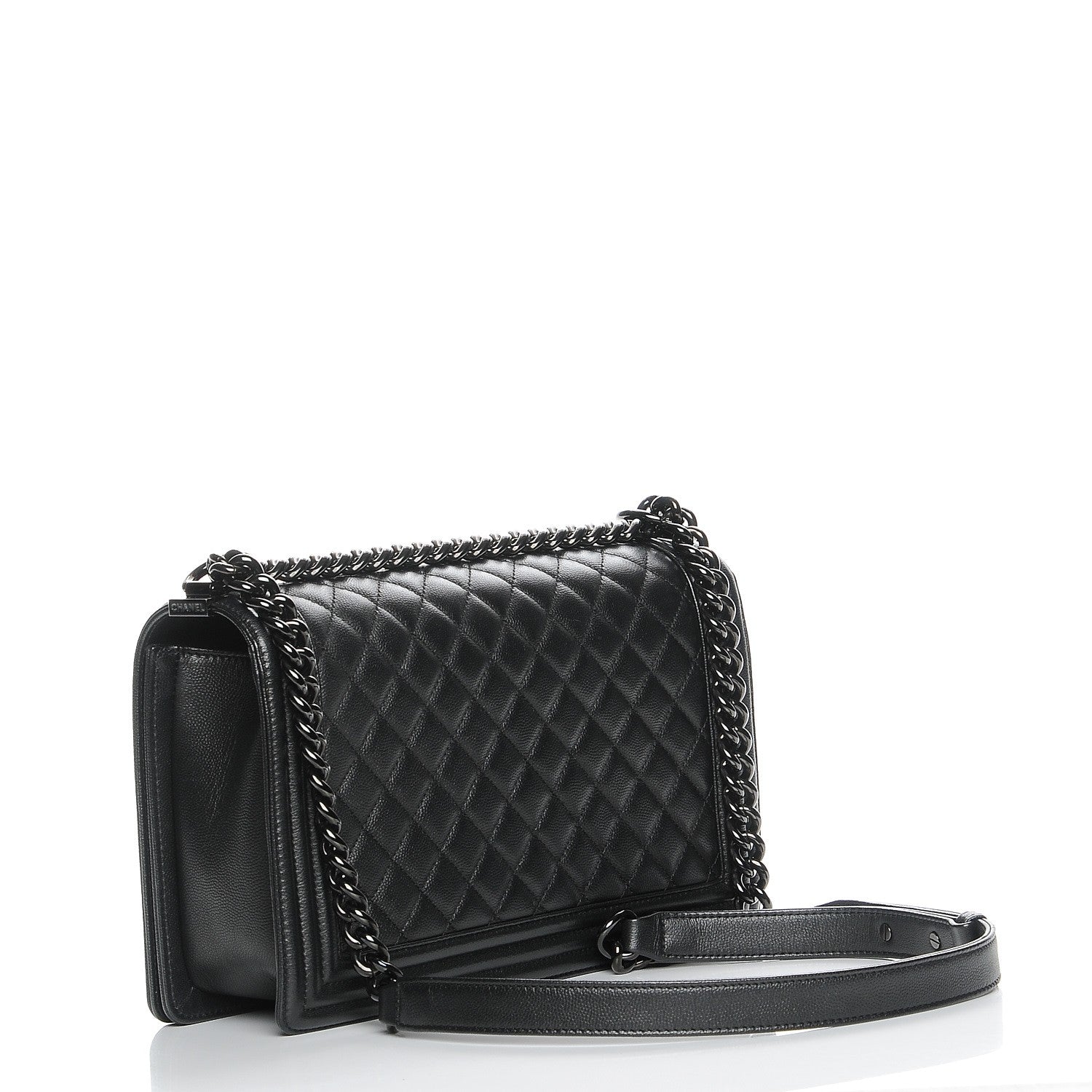 Chanel Caviar Quilted New Medium Boy Flap So Black 3 of 8