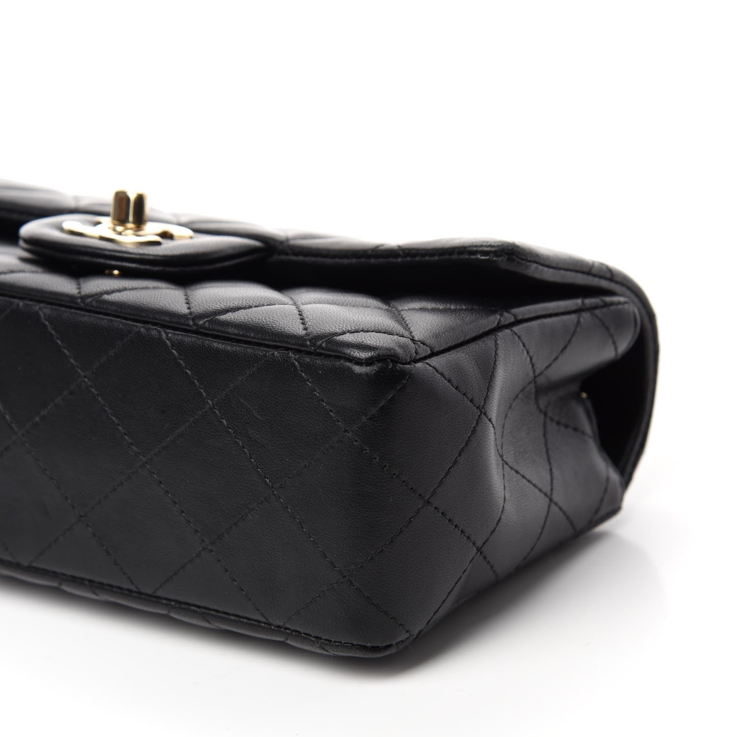 Chanel Lambskin Quilted Mini Rectangular Flap Black 7 of 12