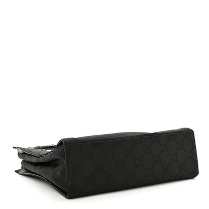 Gucci Nylon Monogram Bamboo Handle Bag Black 4 of 17