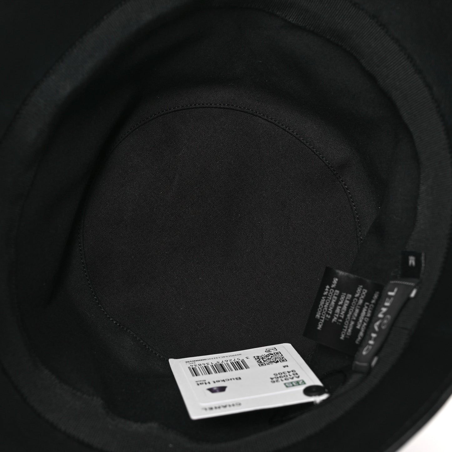 Lambskin CC Bucket Hat M Black