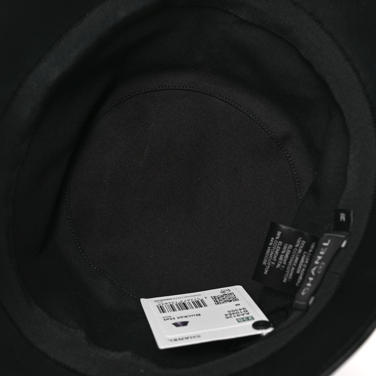 Chanel Lambskin CC Bucket Hat M Black 7 of 9