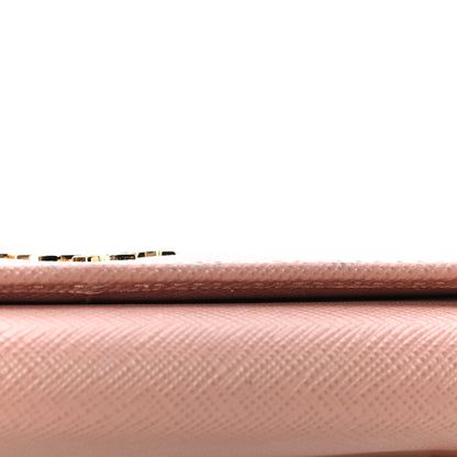 Prada Saffiano Metal Continental Flap Wallet Orchidea 14 of 18