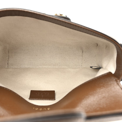 Gucci GG Supreme Monogram Web Mini Horsebit 1955 Shoulder Bag Beige Brown Sugar 5 of 10