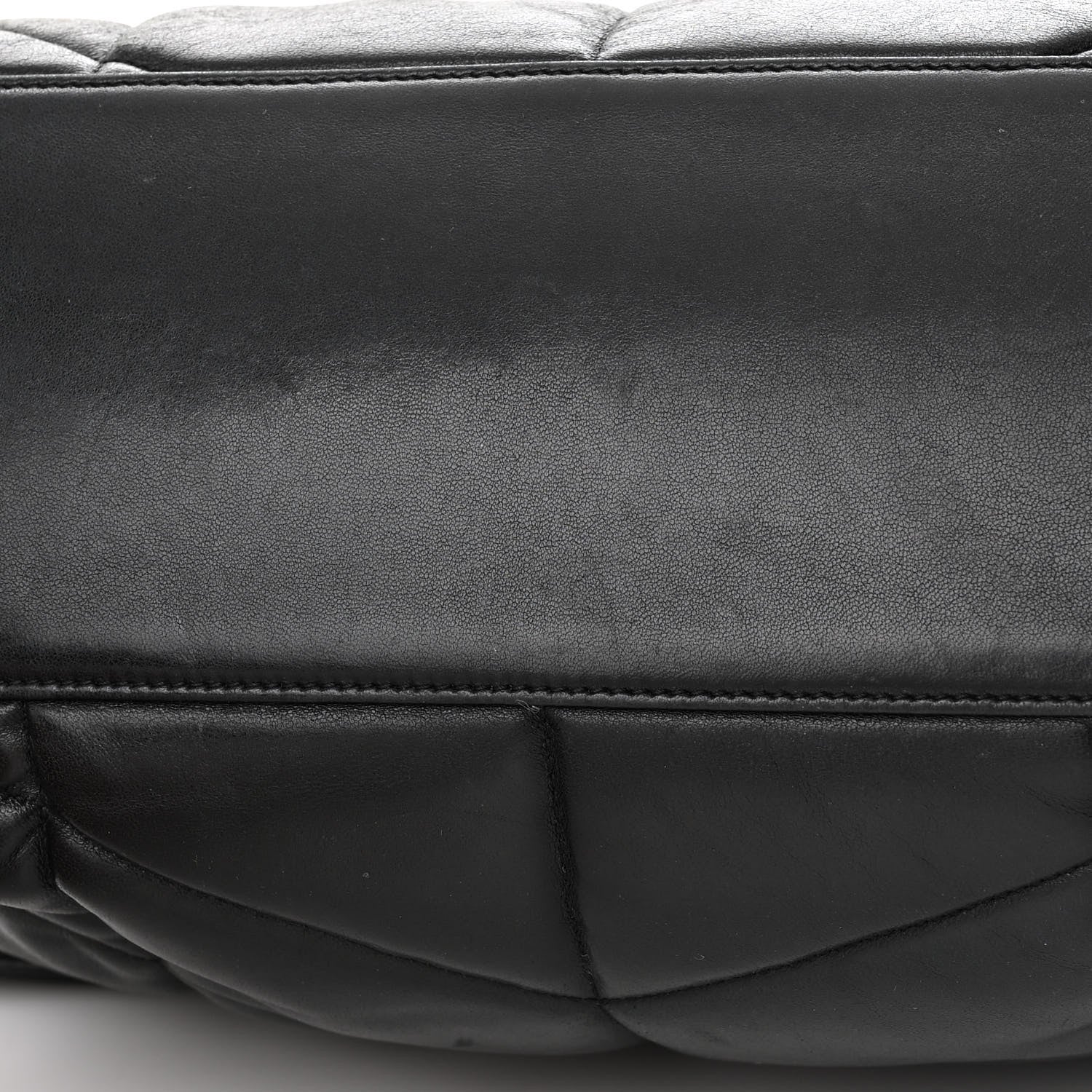Saint Laurent Lambskin Quilted Medium Loulou Puffer Monogram Chain Satchel Black 11 of 13