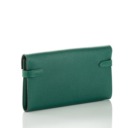 Hermes Epsom Kelly Longue Wallet Malachite 3 of 7