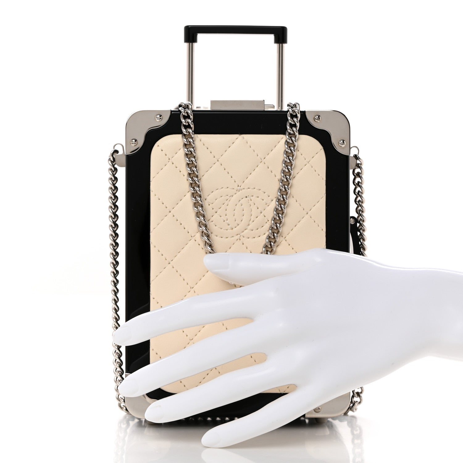 Chanel Plexiglass Lambskin Evening In The Air Mini Trolley Minaudiere Clutch 2 of 8