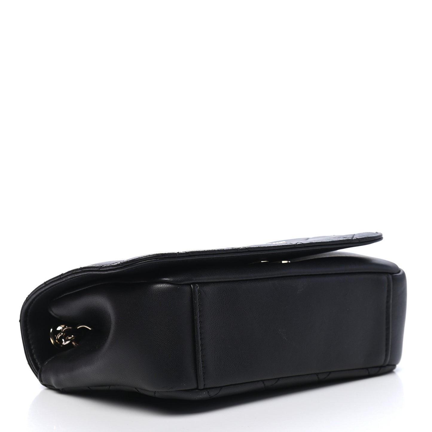 Lambskin Quilted Studded CC Flap Black