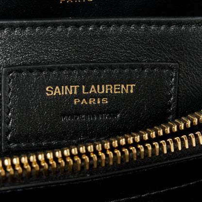 Saint Laurent Calfskin Y Quilted Monogram Small Loulou Chain Satchel Black 7 of 11