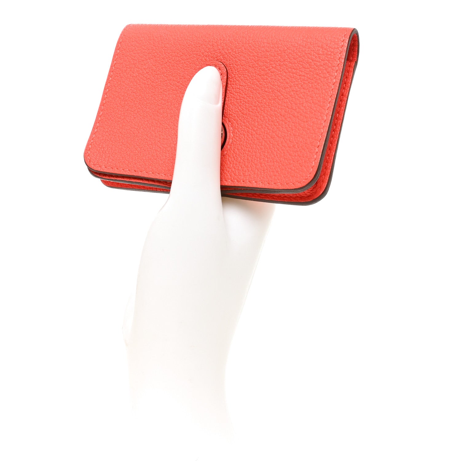 Hermes Togo Dogon Card Case Capucine 2 of 7