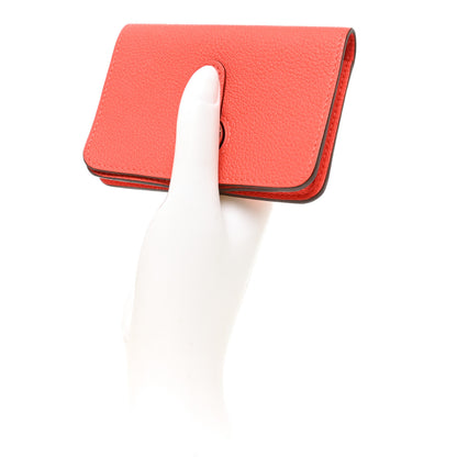 Hermes Togo Dogon Card Case Capucine 2 of 7