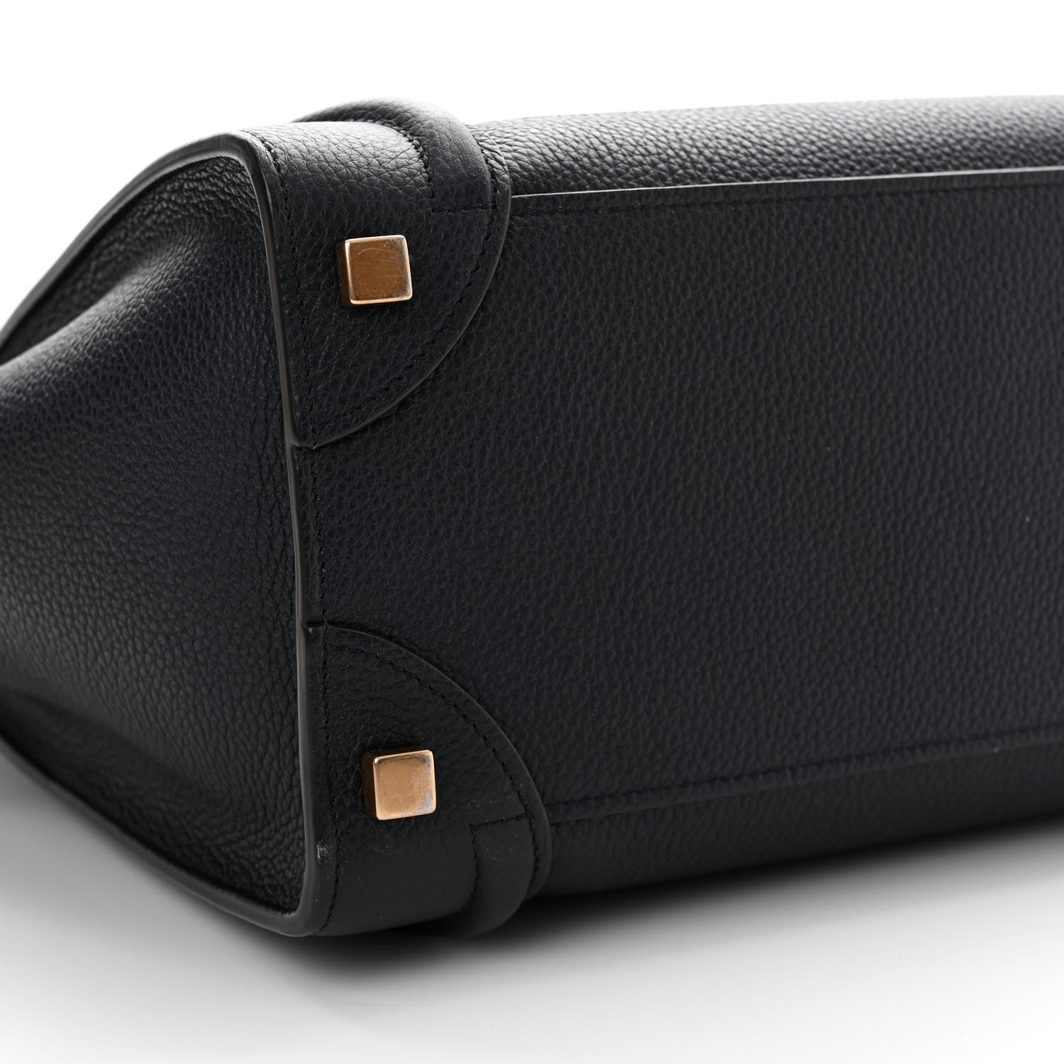Celine Drummed Calfskin Micro Luggage Midnight 8 of 10