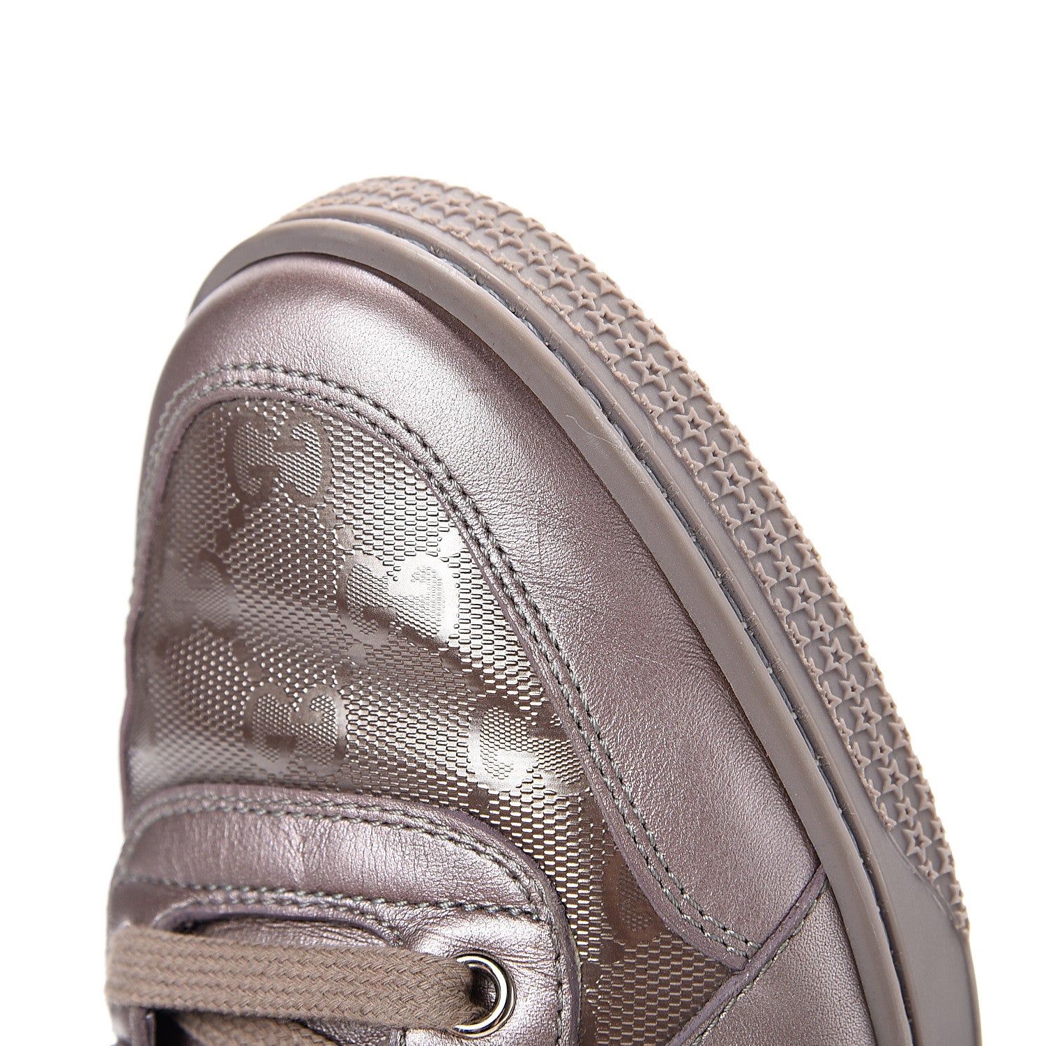 Gucci Imprime Monogram Coda High Top Sneakers 38.5 Mauve 9 of 10
