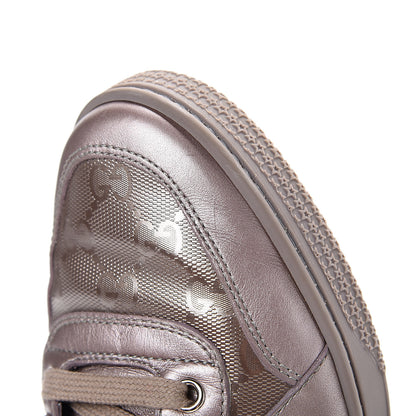 Gucci Imprime Monogram Coda High Top Sneakers 38.5 Mauve 9 of 10