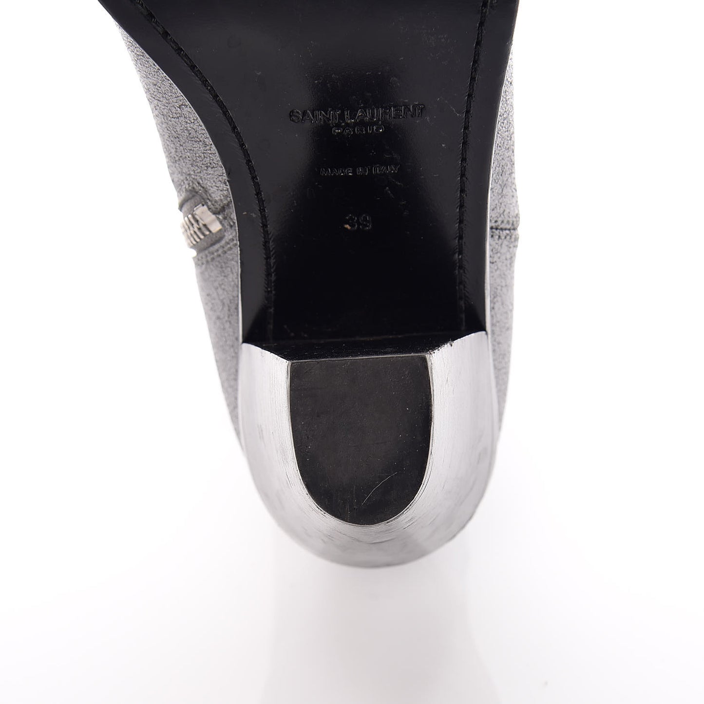 Metallic Suede Curtis Ankle Boots 39 Dark Silver