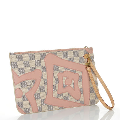 Louis Vuitton Damier Azur Tahitienne Neverfull MM GM Pochette 3 of 7