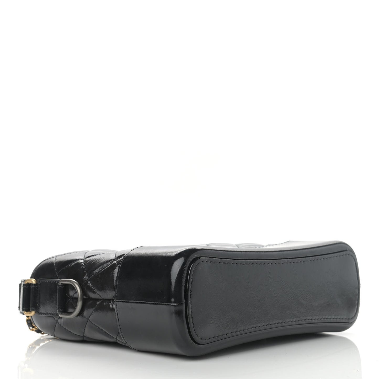 Patent Quilted Medium Gabrielle Hobo Black