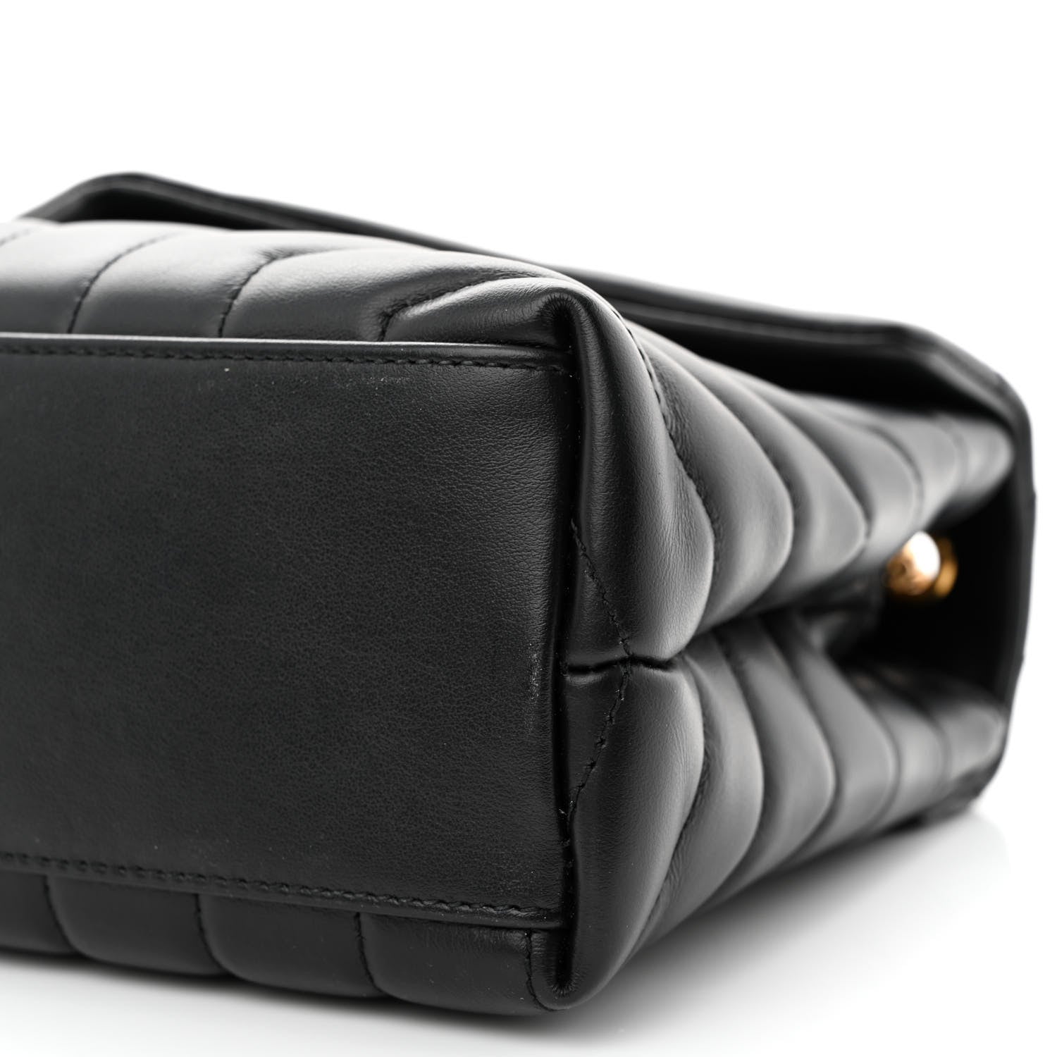 Saint Laurent Calfskin Y Quilted Monogram Small Loulou Chain Satchel Black 10 of 10
