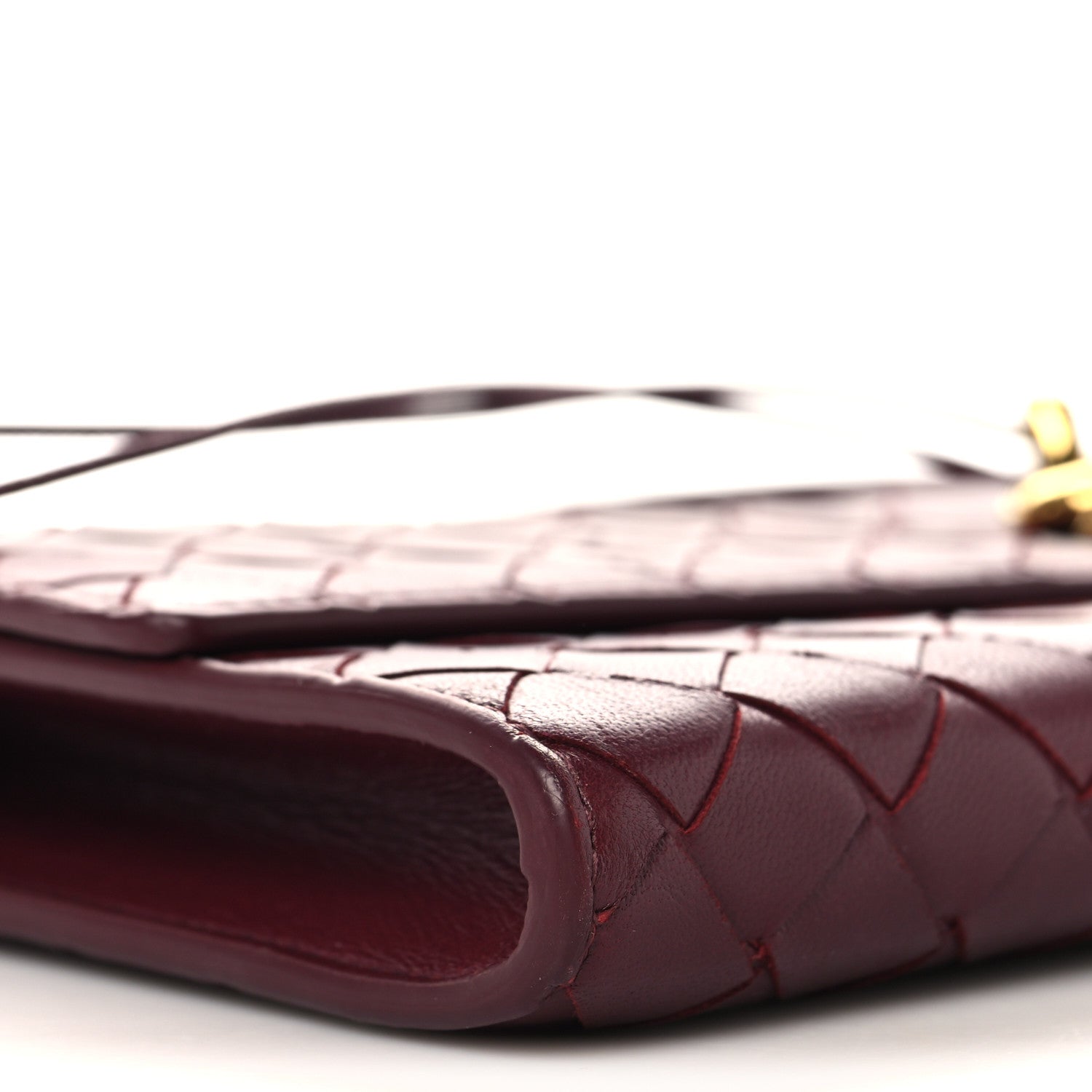 Bottega Veneta Nappa Intrecciato Long Andiamo Top Handle Clutch Barolo 8 of 11