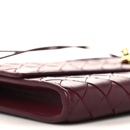 Bottega Veneta Nappa Intrecciato Long Andiamo Top Handle Clutch Barolo 8 of 11
