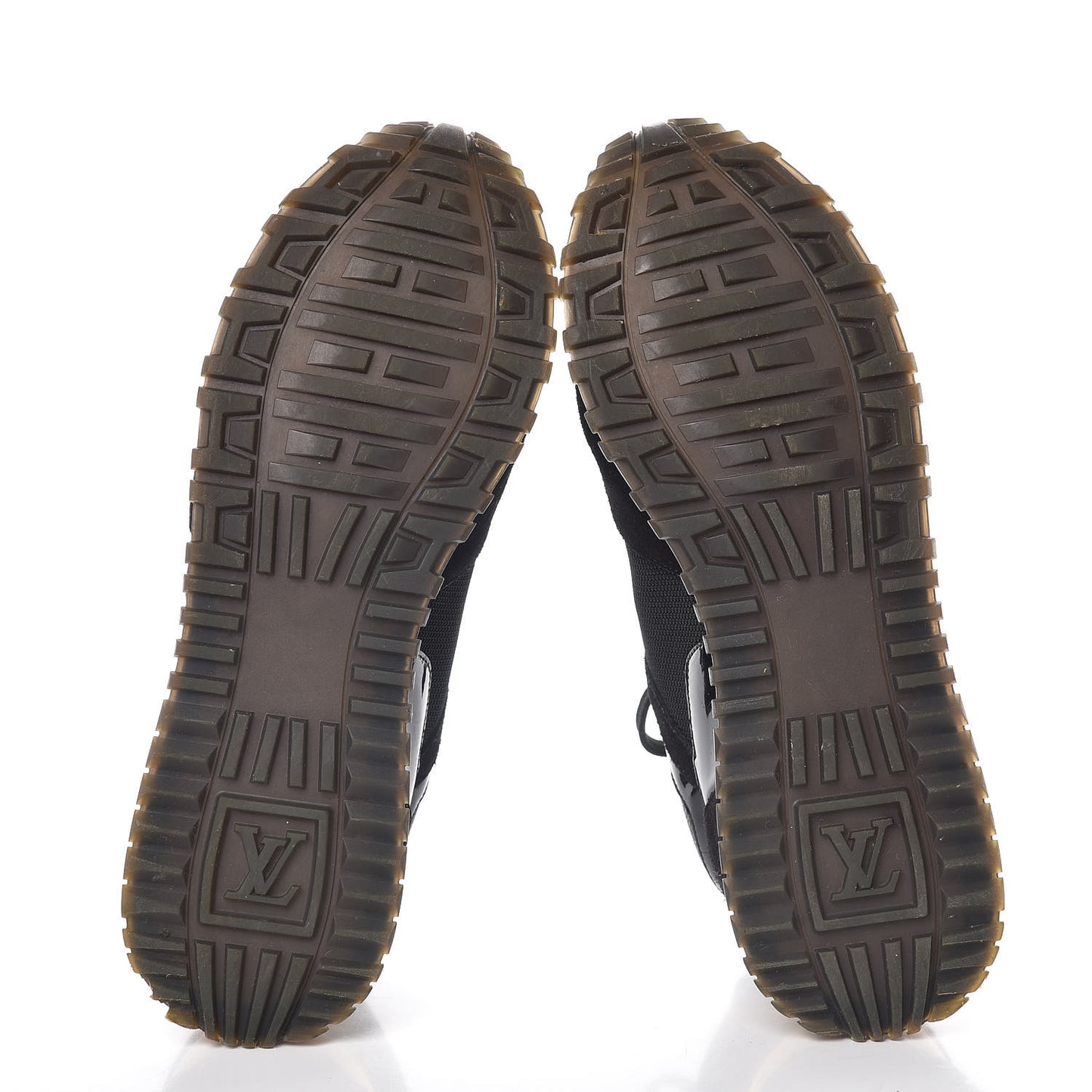 Suede Monogram Run Away Sneakers 38.5 Black