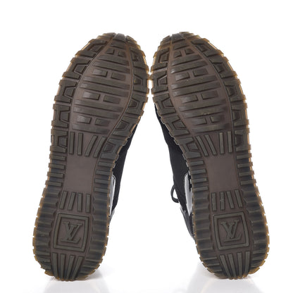 Louis Vuitton Suede Monogram Run Away Sneakers 38.5 Black 7 of 12