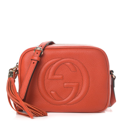 Gucci Pebbled Calfskin Small Soho Disco Bag Sun Orange 1 of 10