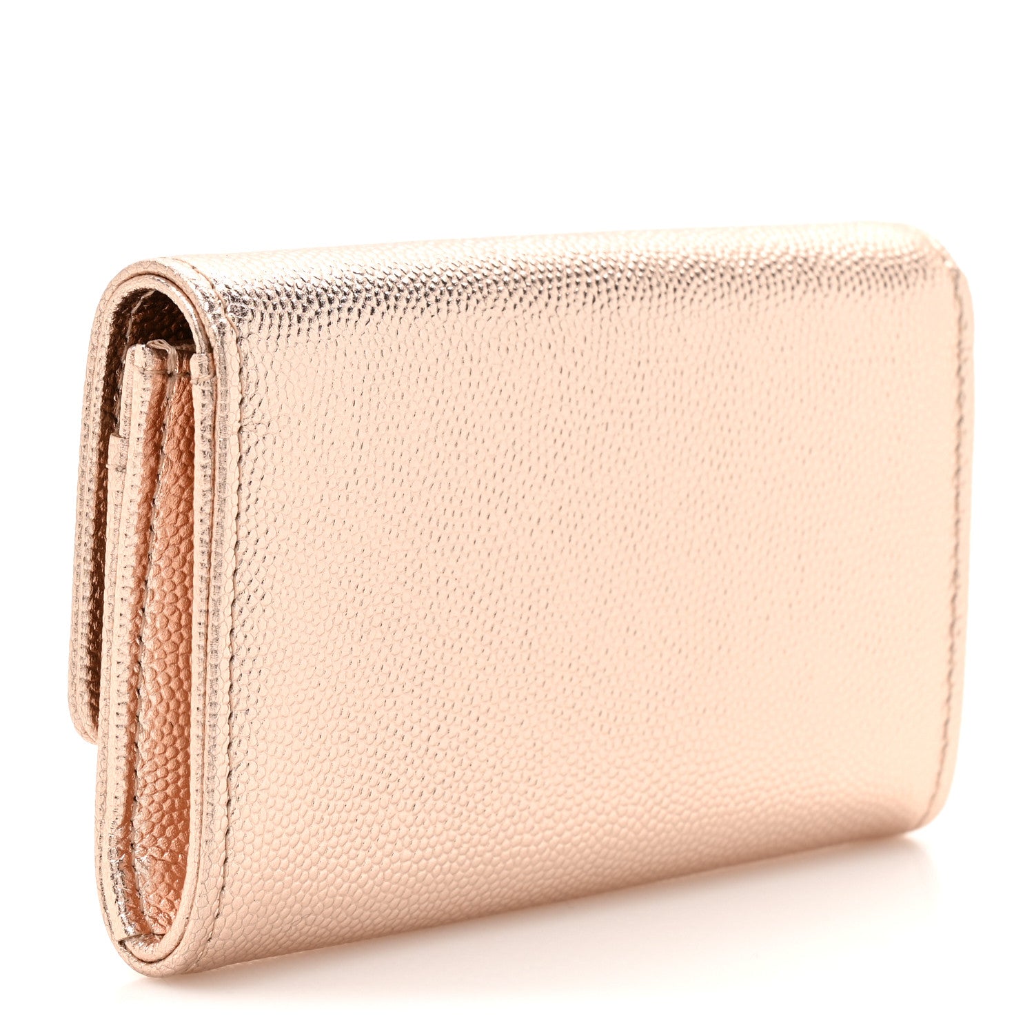 Chanel Metallic Caviar Quilted CC Flap Card Holder Copper 3 of 8