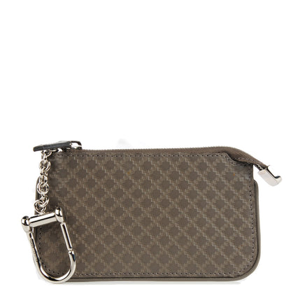 Gucci Calfskin Diamante Embossed Key Case Grey 1 of 7