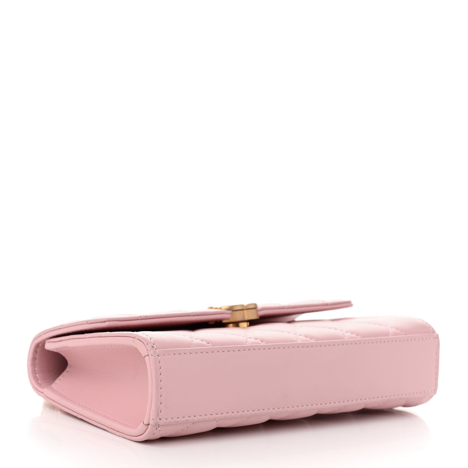 Chanel Lambskin Enamel Quilted Top Handle Flap Phone Holder With Chain Pink 4 of 11