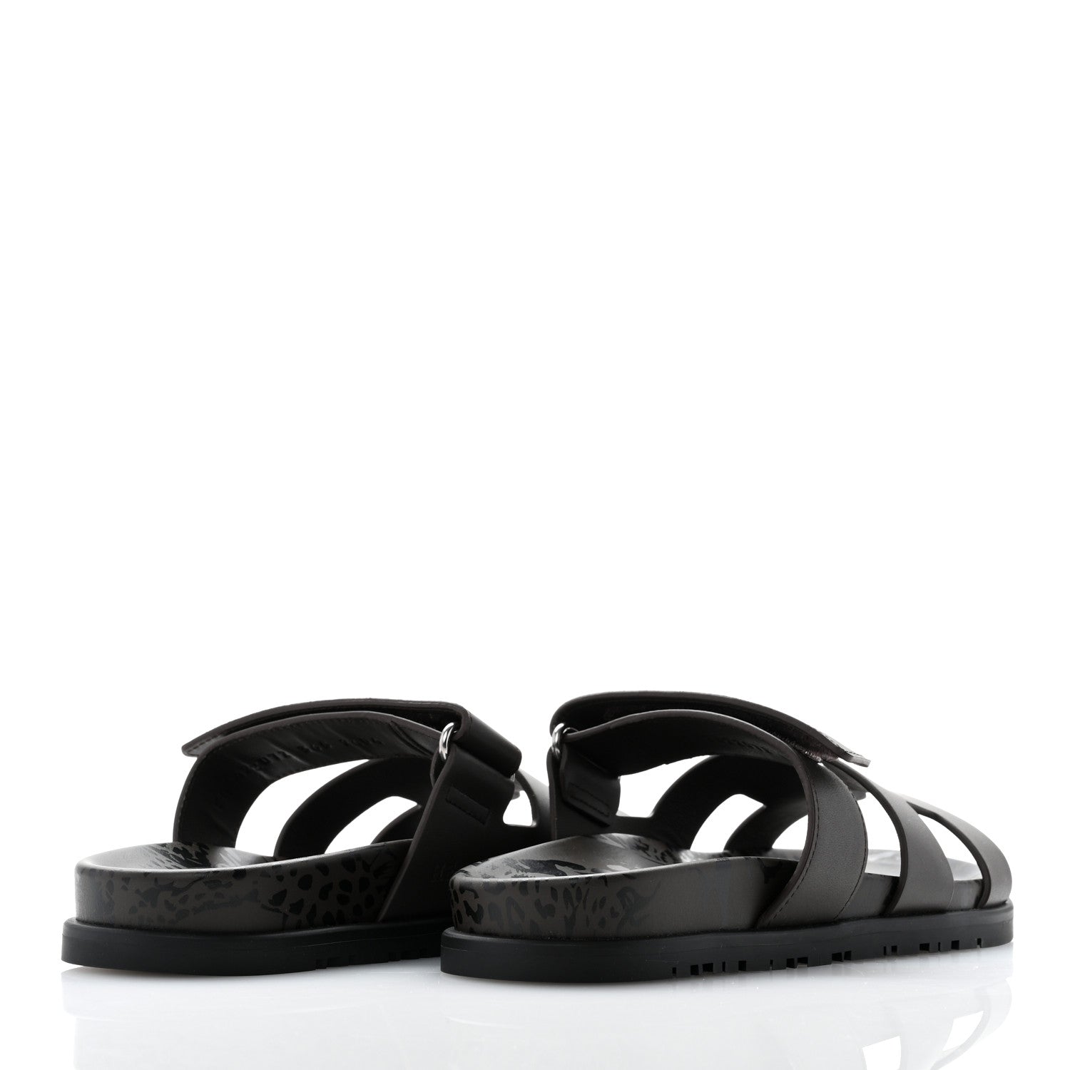 Hermes Calfskin Womens Chypre Sandals 36.5 Ecorce 4 of 9